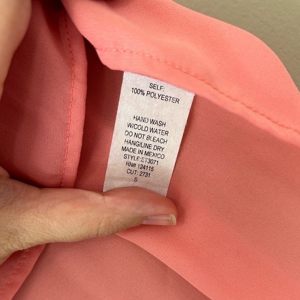 Elodie Bubble Gum Pink Racer Back Tank Top Embroidered sleeves size Small - Picture 6 of 6